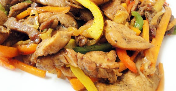 Easy to make Chicken and Pork stir fry | ZimboKitchen.com
