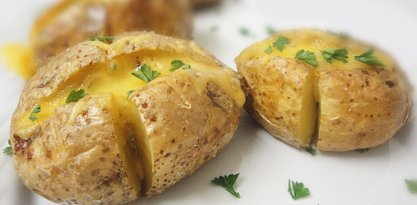 Jacket Potatoes with Mushroom, Bacon and Cheese topping | ZimboKitchen.com