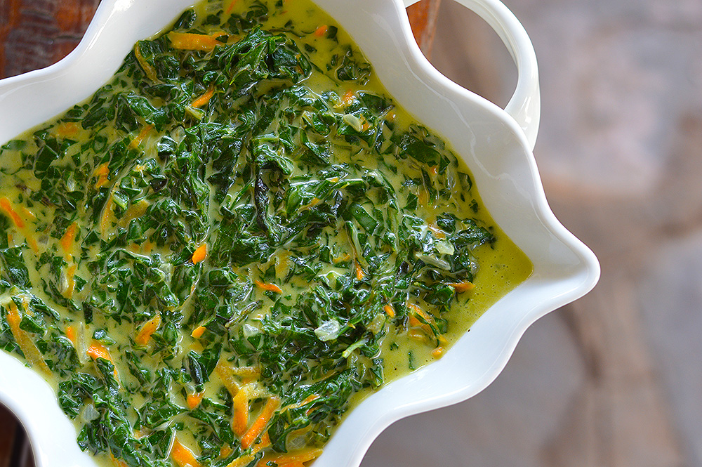 Creamed Spinach With Carrots ZimboKitchen